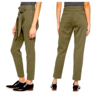 FRAME Commander Olive Green Paper Bag Waist
Twill Ankle Pants Size 27